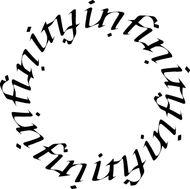 Infinity Circle Ambigram by Scott Kim