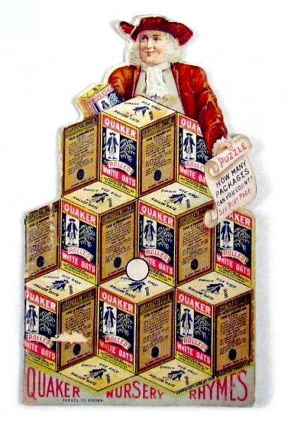 Vintage Quaker Oats Optical Illusion