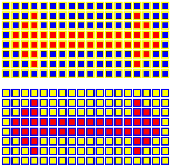 Orange and Red Squares