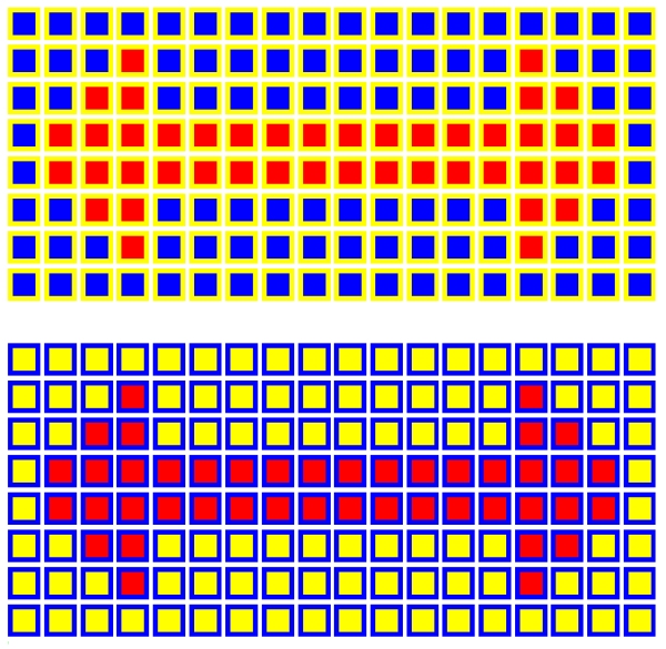 Orange and Red Squares