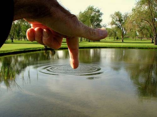 Ripple Forced Perspective Photograph