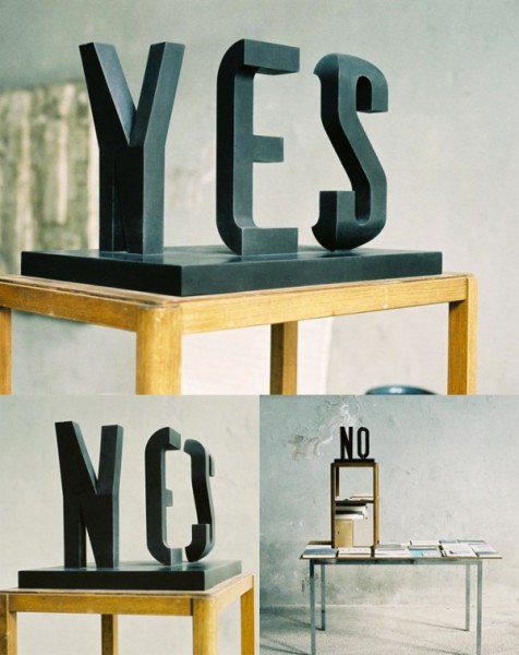 Yes/No by Markus Raetz