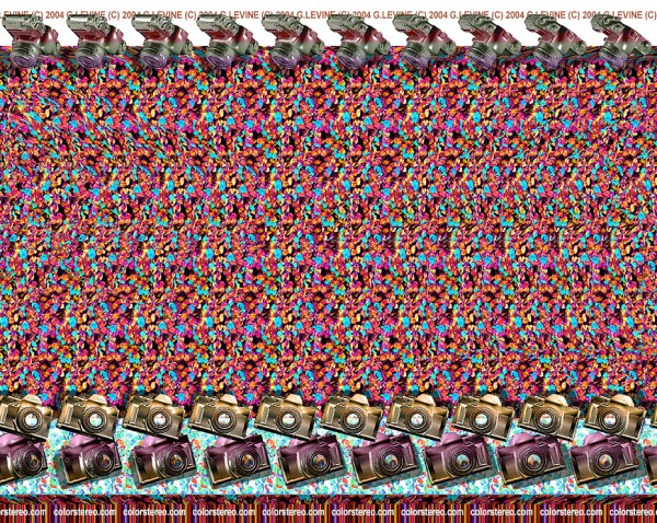 Cameras Stereogram by Gene Levine