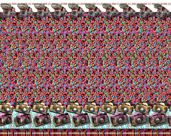 Cameras Stereogram by Gene Levine