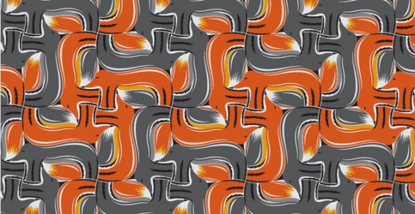Foxes Tessellation by Nikita Prokhorov
