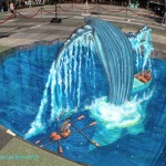 Life of Pi Sidewalk Chalk Art by Tracy Lee Stum