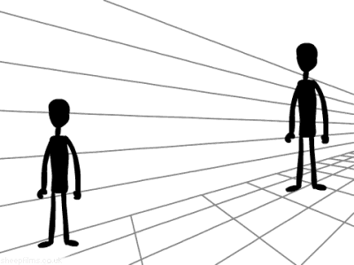 Relative Size Animated Optical Illusion