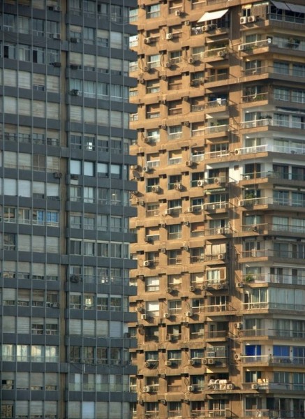 Two Buildings Optical Illusion