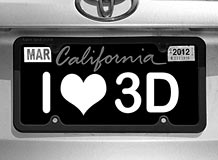 vanity plate stereogram by gene levine reveal