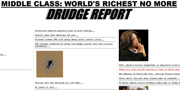 vertigo optical illusion on homepage of drudge report