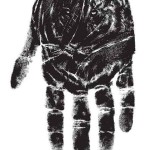 Tiger Hand Print Illusion