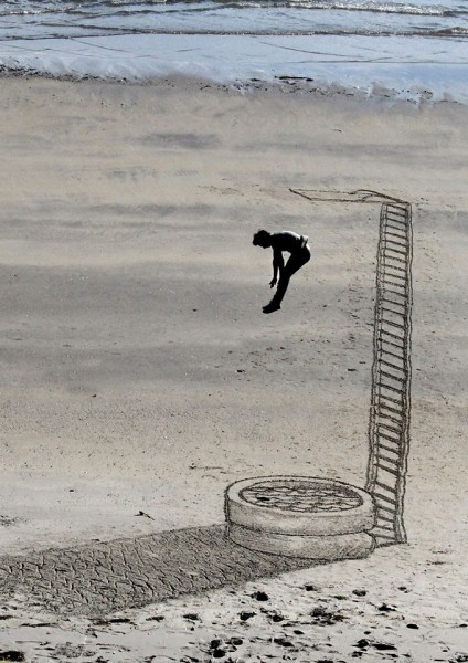 3D Beach Art by Jamie Harkins