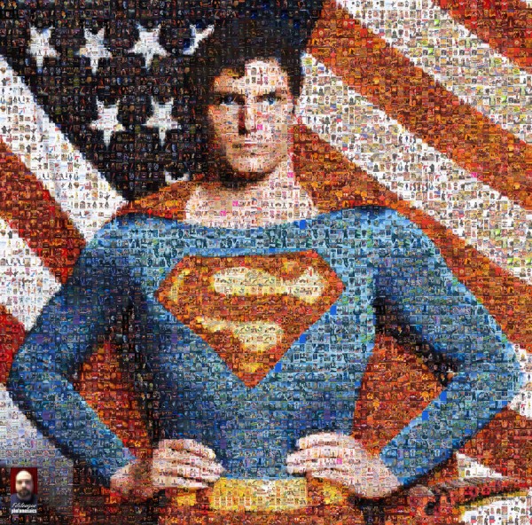 superman photographic mosaic