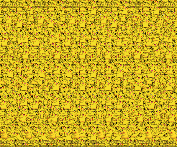 Pikachu 3D Stereogram