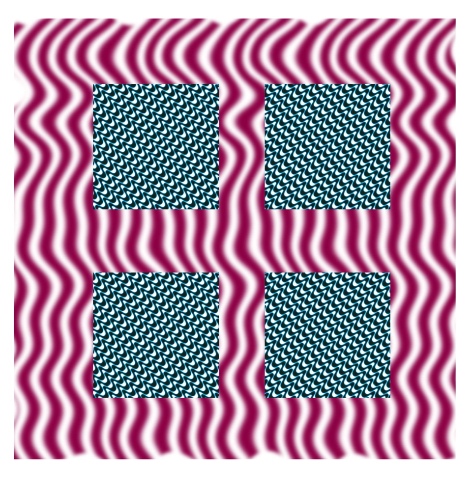 оптические иллюзии. двигающиеся квадраты. оптические иллюзии движения. иллюзии для глаз. оптическая иллюзия акиоши китаока.