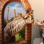 Feeding the Giraffe - 3D Illusion